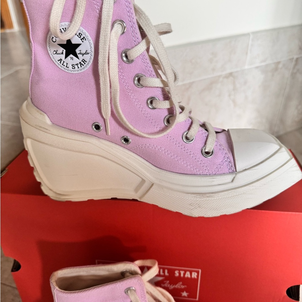 Converse Women's Lilac High-Top Platform Sneakers - Picture 11 of 12